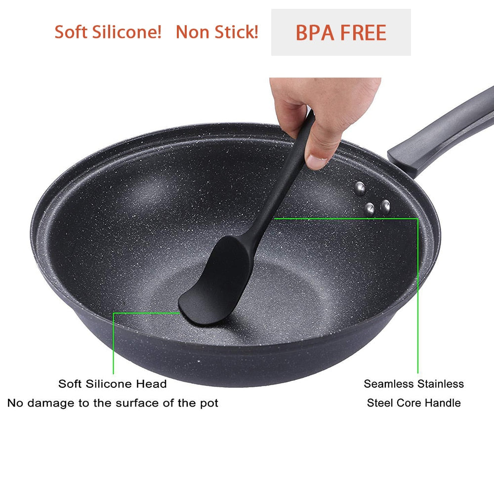 6 Pc Spatula Set BPA Free Silicone Baking Tools