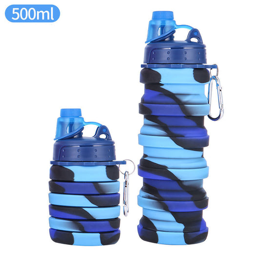 New Silicone Collapsible Sports Water Cups For Men And Women Innovative Outdoor Travel Bottles Portable Cold Water Bottles