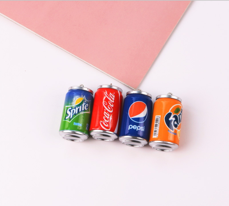 5pc Mix Colors Cute Plastic Imitation Drink Cans