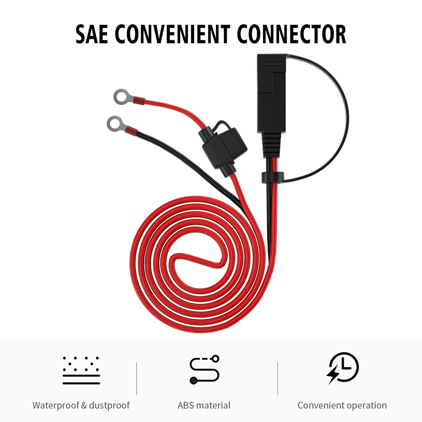 SAE to O-type terminal power cord O-type terminal connection